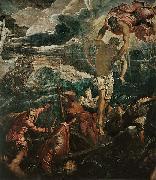 Jacopo Tintoretto San Marco salva un saraceno durante un naufragio oil painting artist